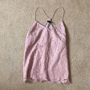 J. Crew Pink Satin Top 4T 4 tall women’s cami tank top lace nwt
